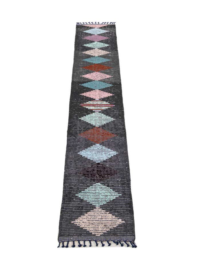 2' 6 x 14' 5 Hand Knotted Moroccan Wool Runner Rug