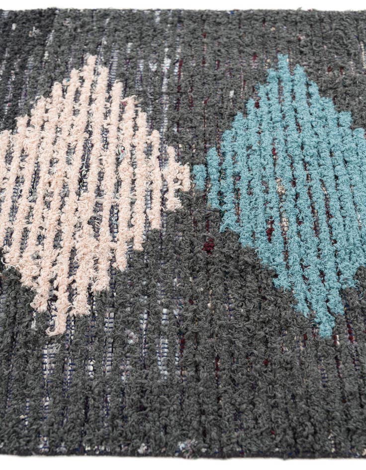 Detail image of 2' 6 x 14' 5 Hand Knotted Moroccan Wool Runner Rug