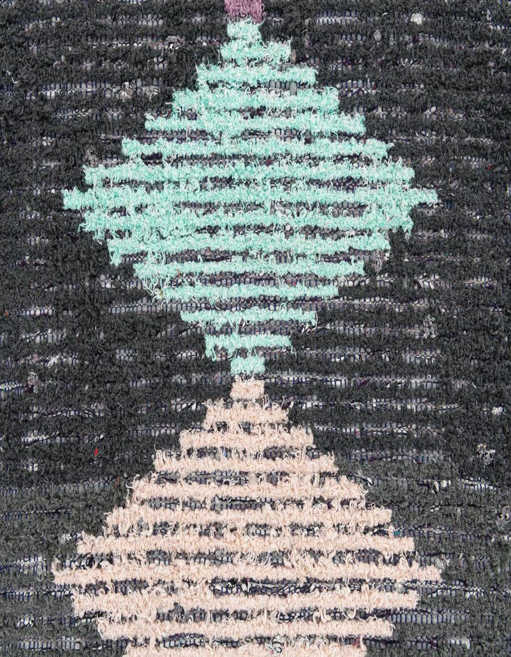 Detail image of 2' 6 x 14' 5  Hand Knotted Moroccan Wool Runner Rug