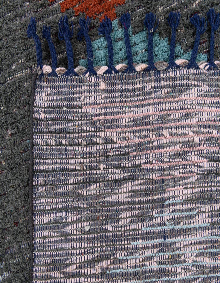 Detail image of 2' 6 x 14' 5  Hand Knotted Moroccan Wool Runner Rug