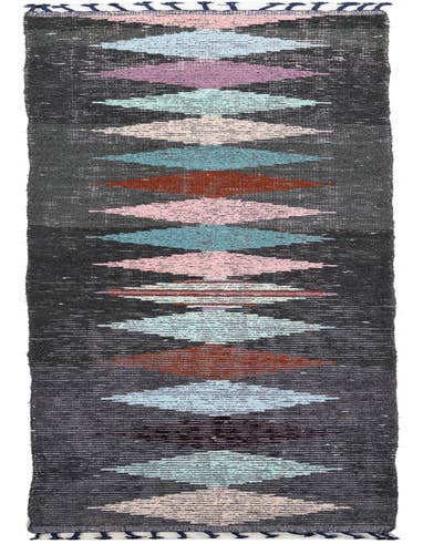 Detail image of 2' 6 x 14' 5 Hand Knotted Moroccan Wool Runner Rug
