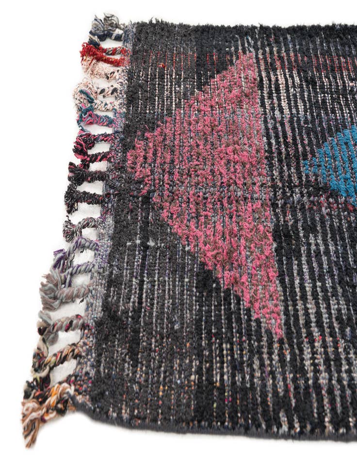 Detail image of 2' 6 x 9' 10  Hand Knotted Moroccan Wool Runner Rug