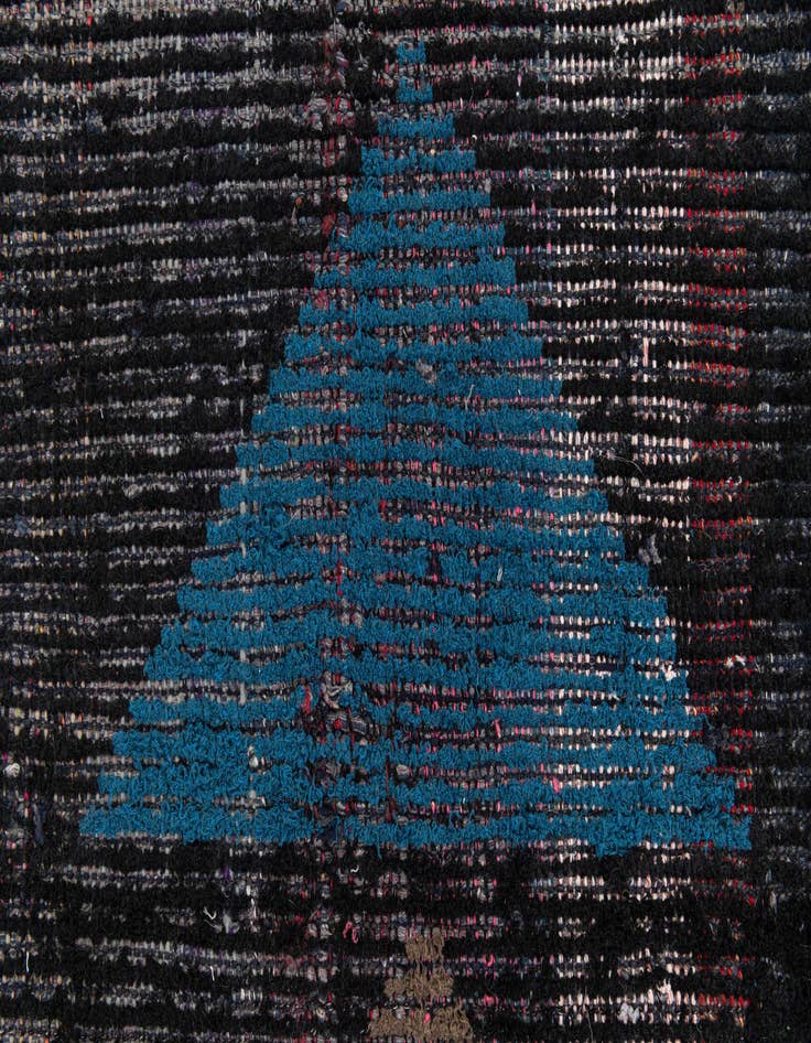 Detail image of 2' 6 x 9' 10  Hand Knotted Moroccan Wool Runner Rug