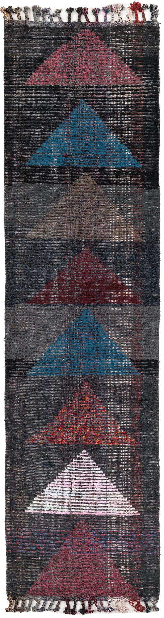 2' 6 x 9' 10 Hand Knotted Moroccan Wool Runner Rug