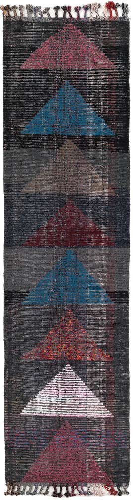2' 6 x 9' 10 Hand Knotted Moroccan Wool Runner Rug