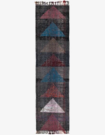2' 6 x 9' 10 Hand Knotted Moroccan Wool Runner Rug