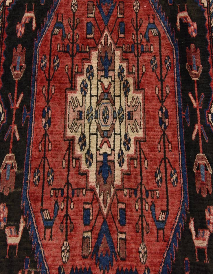 Detail image of 4' 11 x 10' 4  Hand Knotted Nahavand Persian Wool Runner Rug