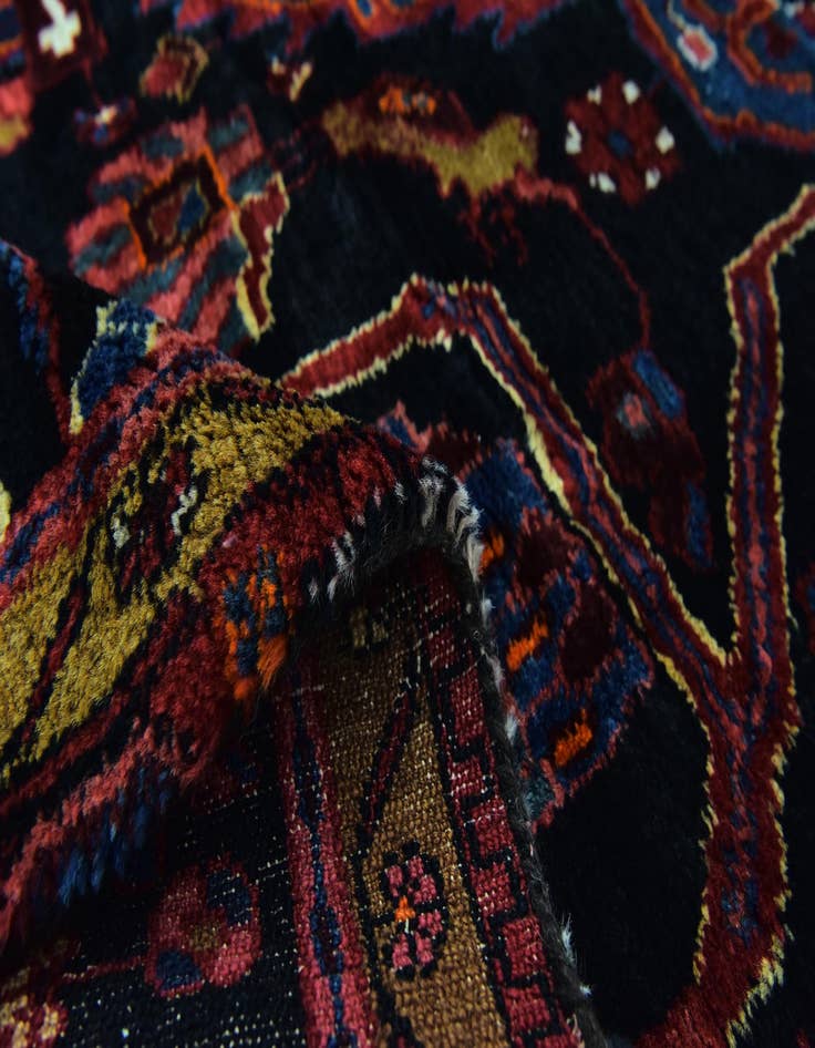Detail image of 4' 6 x 9' Hand Knotted Nahavand Persian Wool Runner Rug