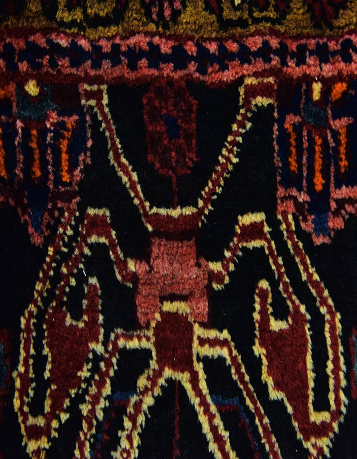 Detail image of 4' 6 x 9' Hand Knotted Nahavand Persian Wool Runner Rug