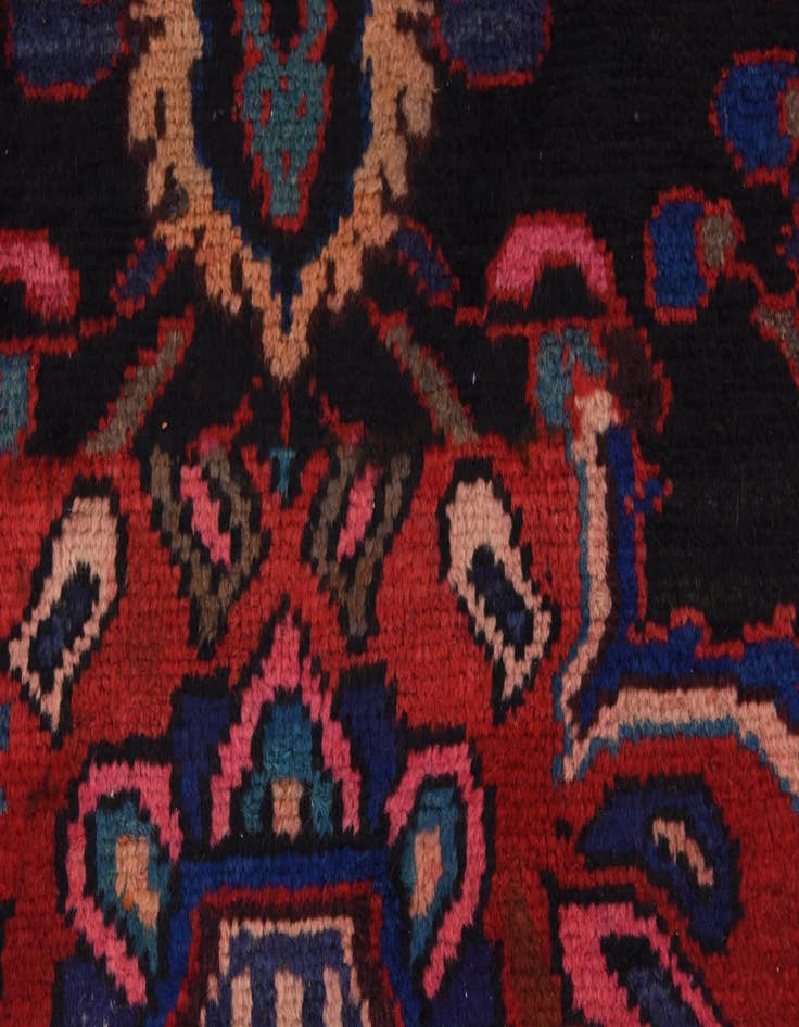 Detail image of 4' x 9' 8 Hand Knotted Nanaj Persian Wool Runner Rug