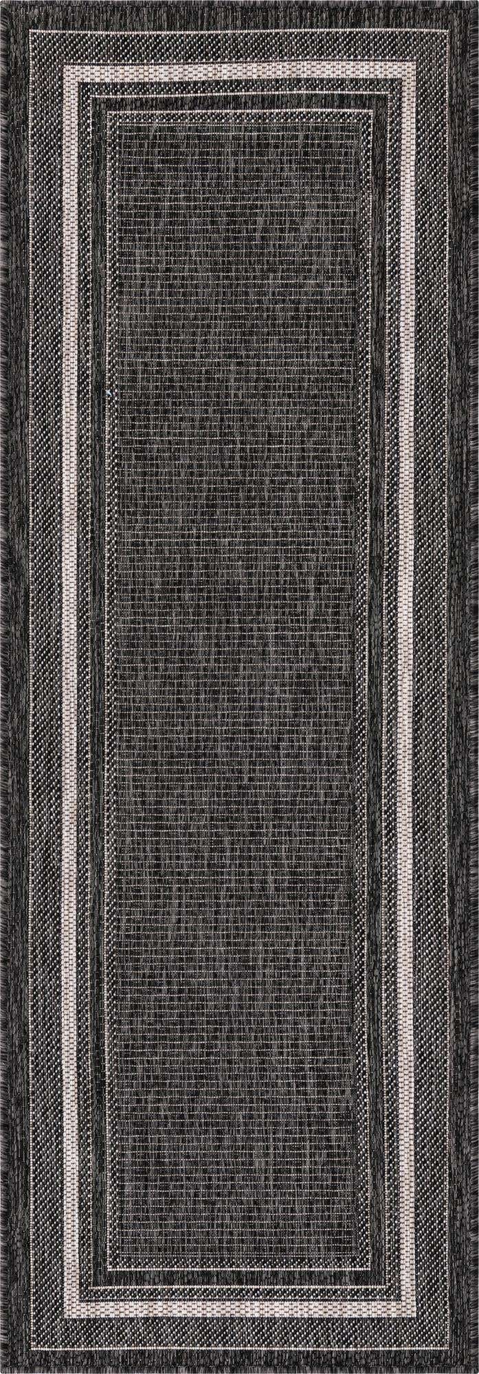 2' x 6' Easy-Clean Border Indoor / Outdoor Runner Rug