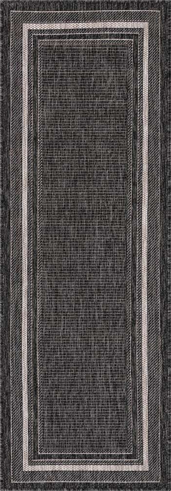 2' x 6' Easy-Clean Border Indoor / Outdoor Runner Rug