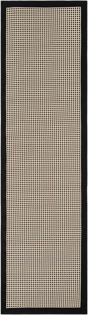 2' 7 x 10' Easy-Clean Border Indoor / Outdoor Runner Rug