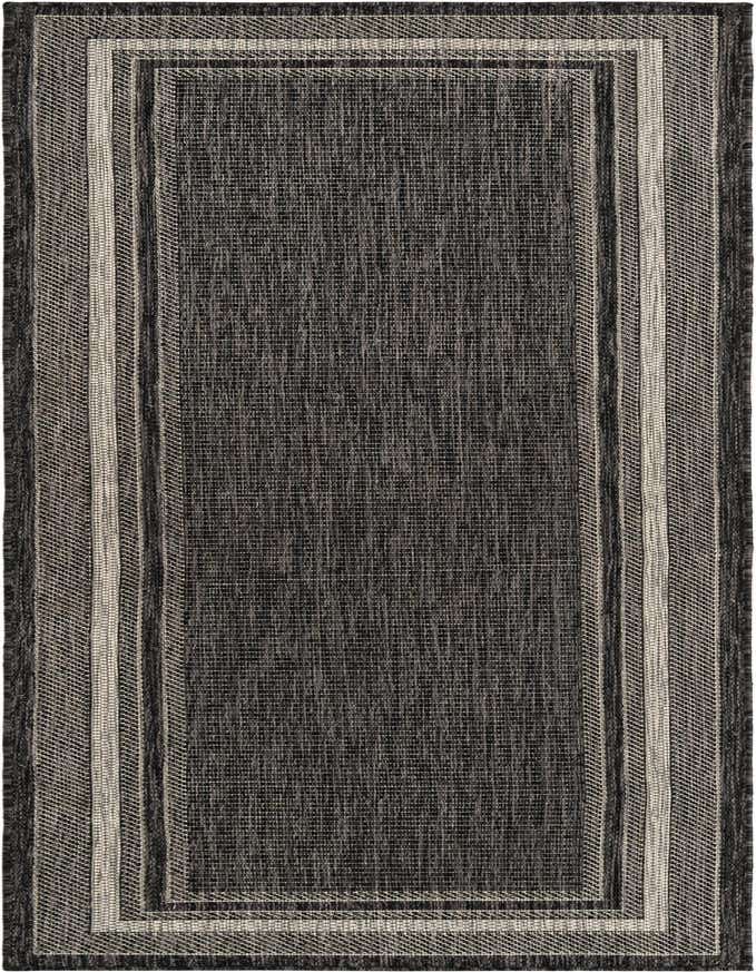 Primary image 2' 3 x 7'  Washable Border Indoor / Outdoor Runner Rug