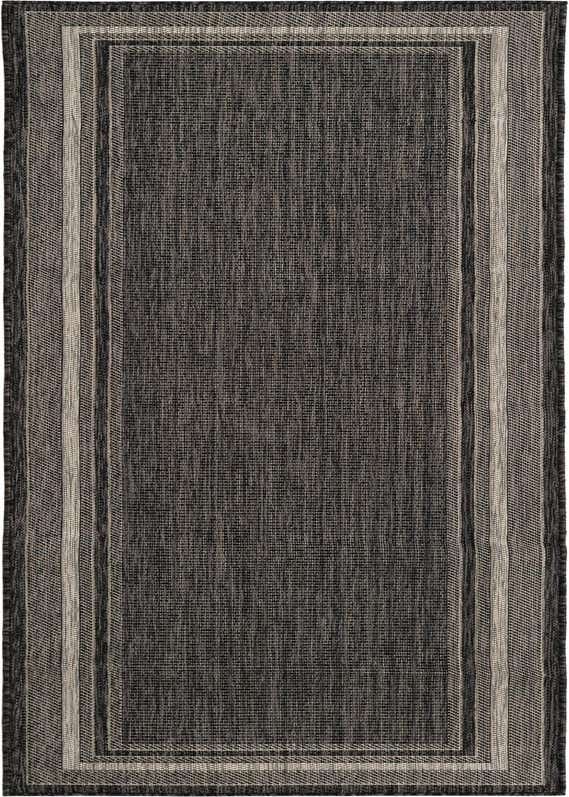 2' 6 x 9' Easy-Clean Border Indoor / Outdoor Runner Rug