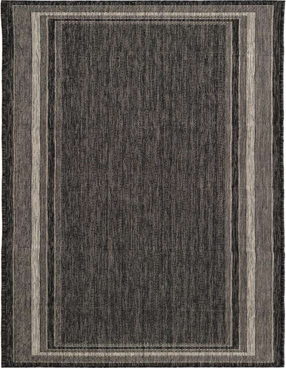 2' 6 x 9' Easy-Clean Border Indoor / Outdoor Runner Rug