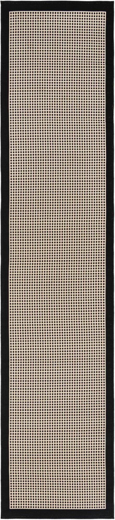 2' 7 x 12'  Washable Border Indoor / Outdoor Runner Rug