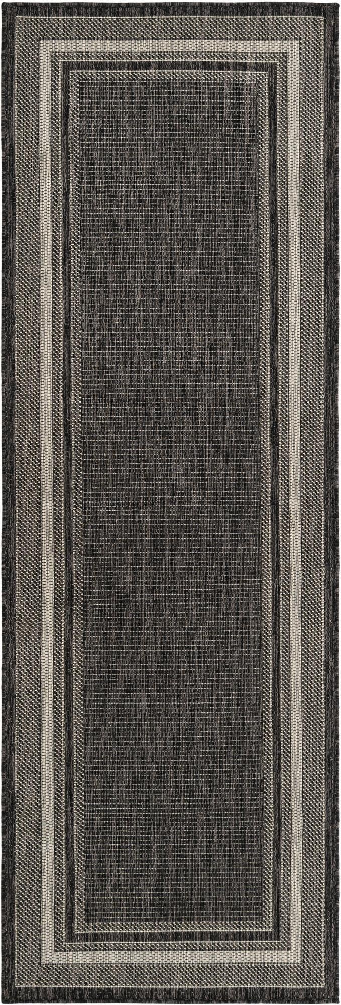 2' 3 x 7'  Washable Border Indoor / Outdoor Runner Rug