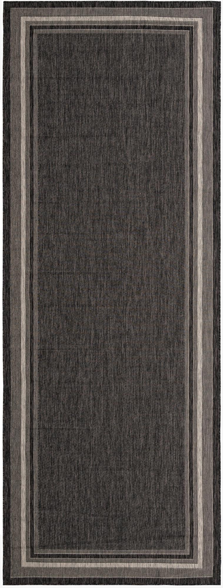 5' 3 x 14' 8  Washable Border Indoor / Outdoor Runner Rug