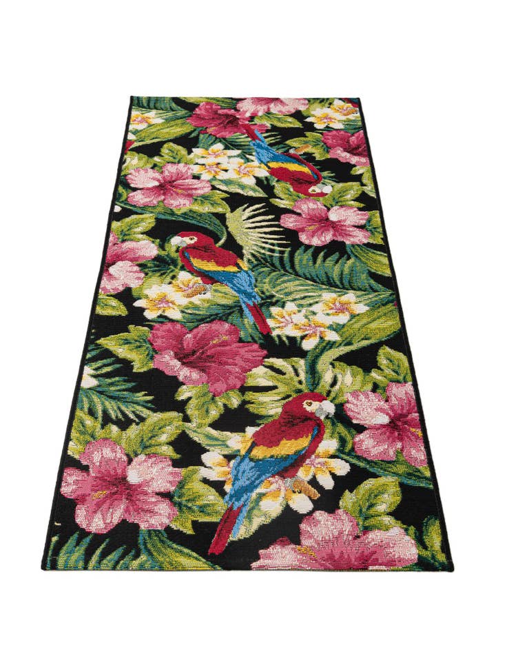 Detail image of 2' x 5' 9 Washable Botanical Indoor / Outdoor Runner Rug