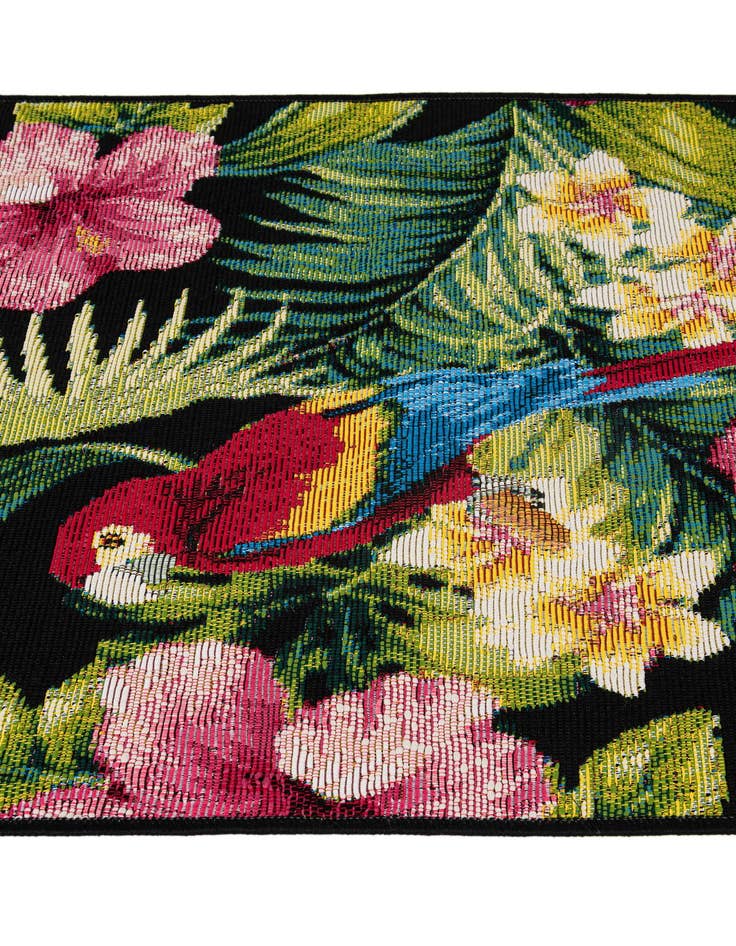 Detail image of 2' x 5' 9 Washable Botanical Indoor / Outdoor Runner Rug