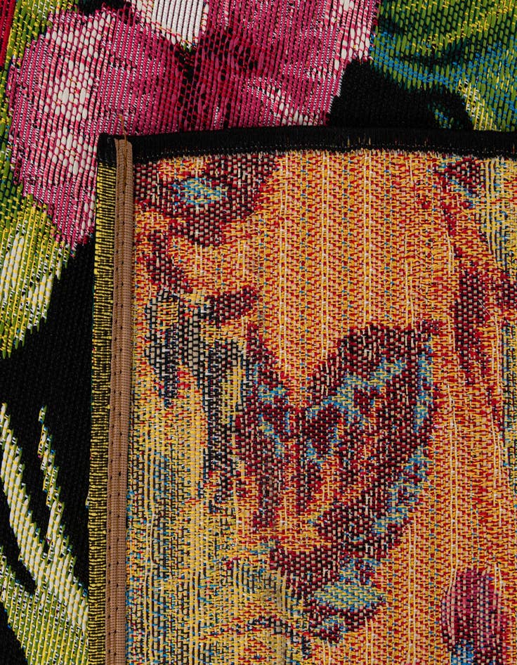 Detail image of 2' x 5' 9 Washable Botanical Indoor / Outdoor Runner Rug