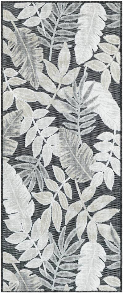 Detail image of 2' 2 x 5' 3 Easy-Clean Botanical Indoor / Outdoor Runner Rug