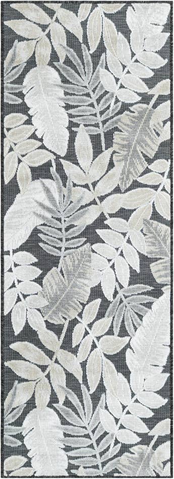Detail image of 2' 2 x 6' Easy-Clean Botanical Indoor / Outdoor Runner Rug