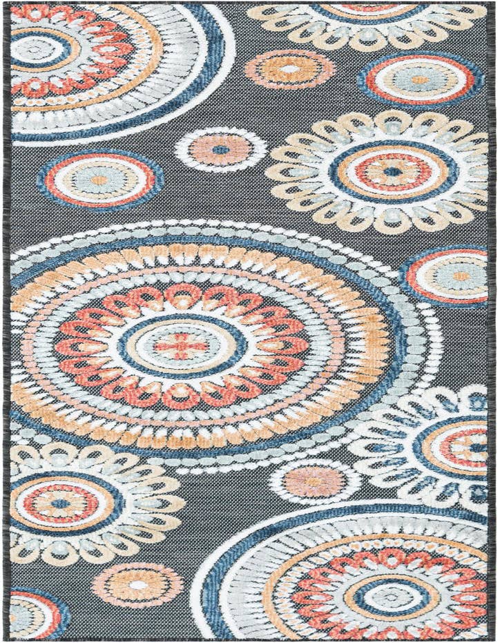 Detail image of 2' 2 x 6' Easy-Clean Botanical Indoor / Outdoor Runner Rug