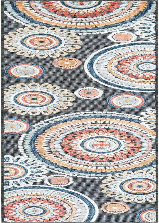 2' 2 x 8' Easy-Clean Botanical Indoor / Outdoor Runner Rug