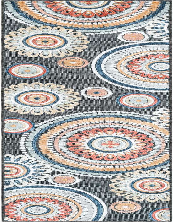 2' 2 x 8' Easy-Clean Botanical Indoor / Outdoor Runner Rug