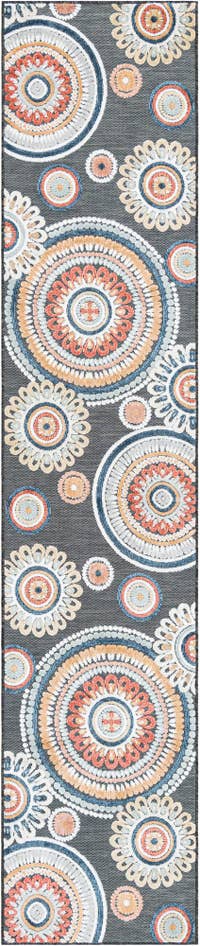 Detail image of 2' 7 x 12' Easy-Clean Botanical Indoor / Outdoor Runner Rug