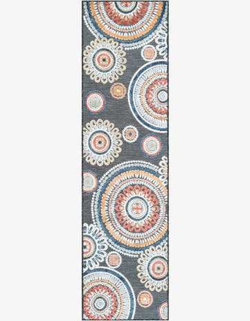 2' 2 x 8' Easy-Clean Botanical Indoor / Outdoor Runner Rug