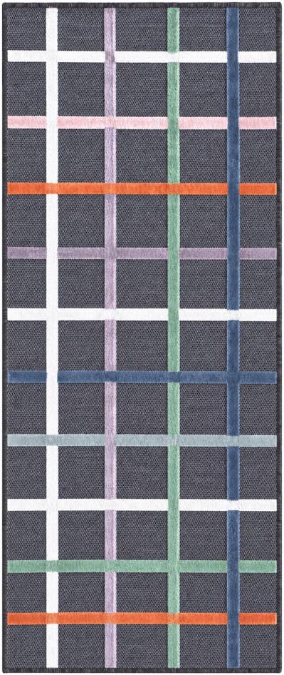 Detail image of 2' 2 x 5' 3 Easy-Clean Checkered Indoor / Outdoor Runner Rug