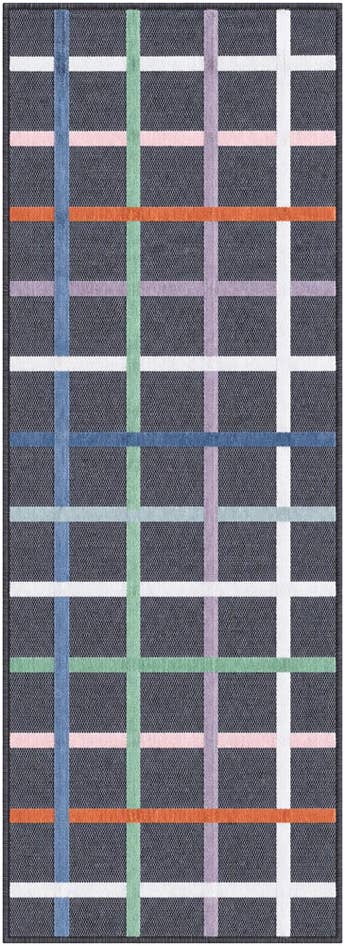 Detail image of 65cm x 185cm Easy-Clean Checkered Indoor / Outdoor Runner Rug