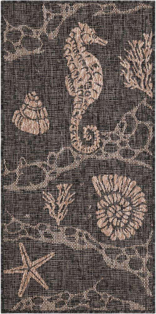 2' x 4' Easy-Clean Coastal Indoor / Outdoor Runner Rug
