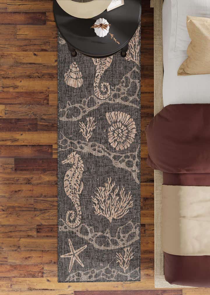 2' x 5' 3 Easy-Clean Coastal Indoor / Outdoor Runner Rug