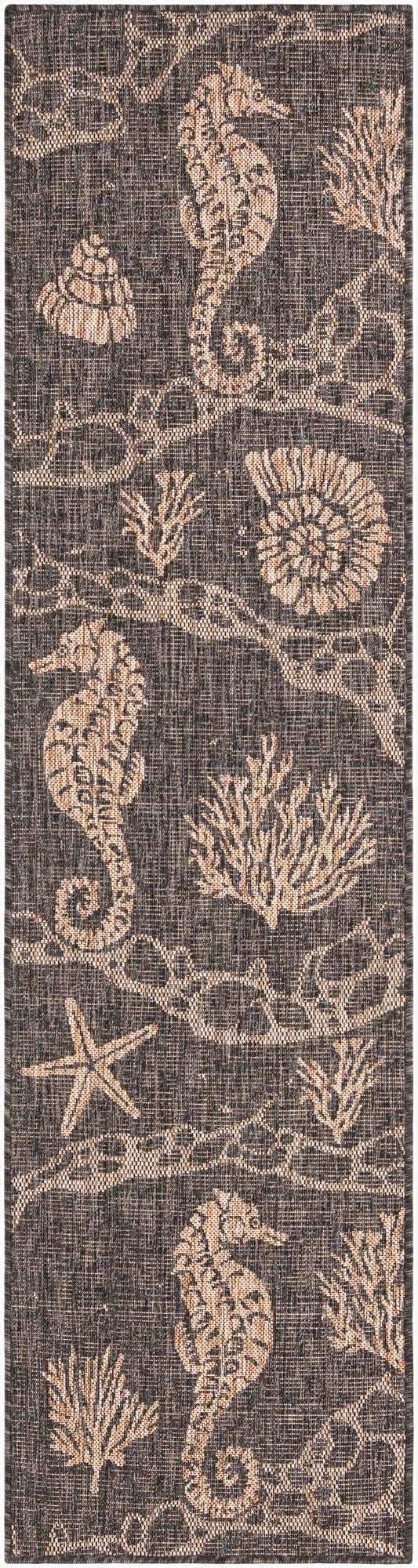 2' x 8'  Washable Coastal Indoor / Outdoor Runner Rug