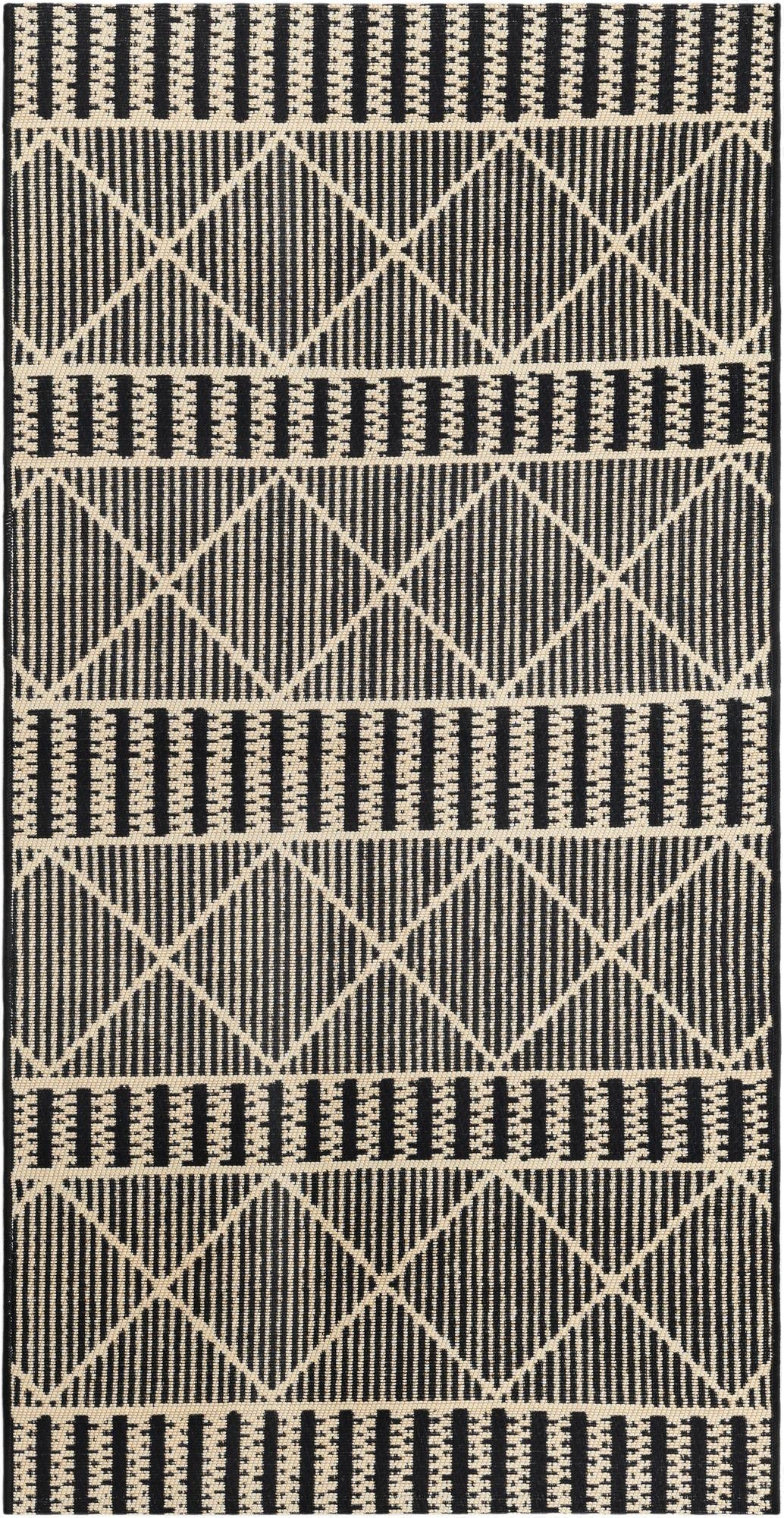 2' 7 x 5' 3 Washable Lattice Indoor / Outdoor Runner Rug