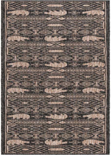 2' 7 x 12' Easy-Clean Southwestern Indoor / Outdoor Runner Rug