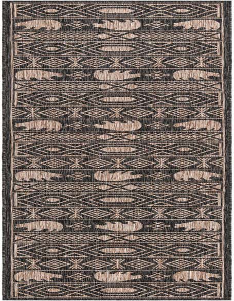 2' 7 x 12' Easy-Clean Southwestern Indoor / Outdoor Runner Rug