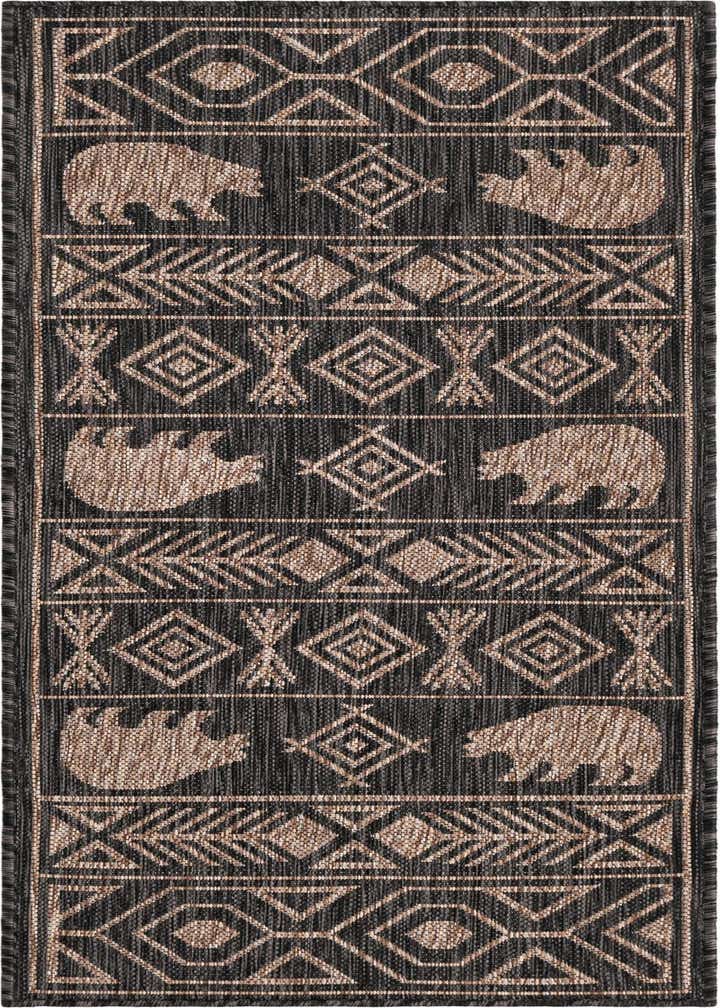 2' x 5' 3 Easy-Clean Southwestern Indoor / Outdoor Runner Rug