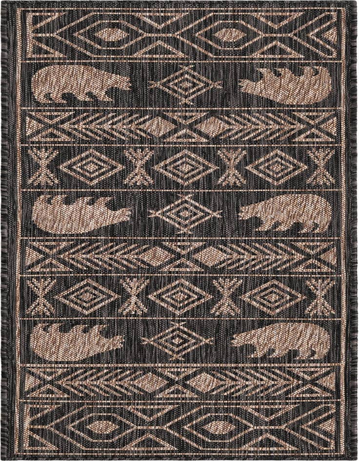 Detail image of 2' x 5' 3 Easy-Clean Southwestern Indoor / Outdoor Runner Rug