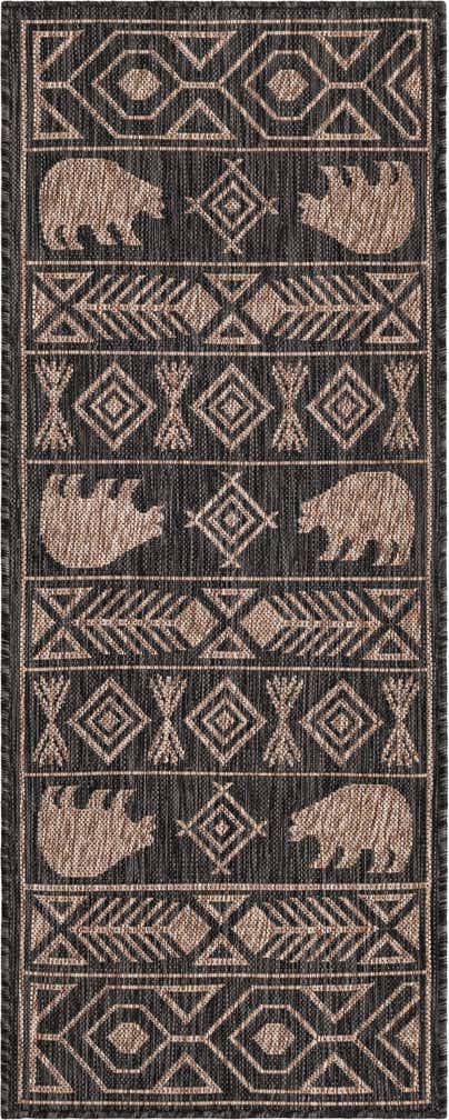 2' x 5' 3 Easy-Clean Southwestern Indoor / Outdoor Runner Rug
