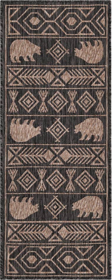 Detail image of 2' x 5' 3 Easy-Clean Southwestern Indoor / Outdoor Runner Rug