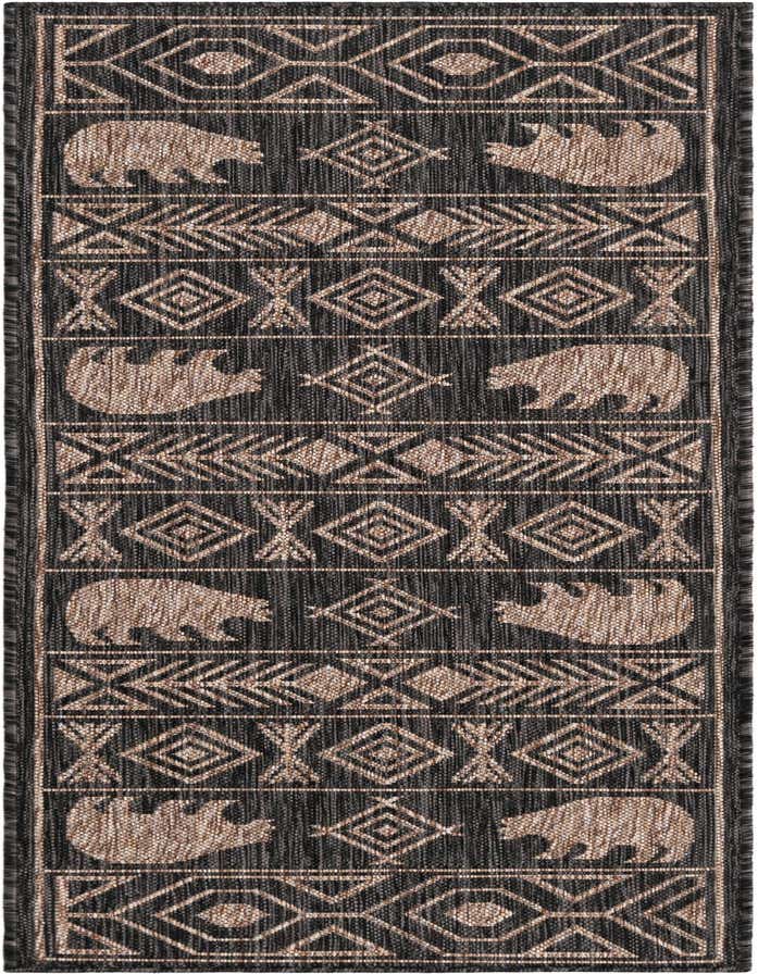 2' x 6' Easy-Clean Southwestern Indoor / Outdoor Runner Rug