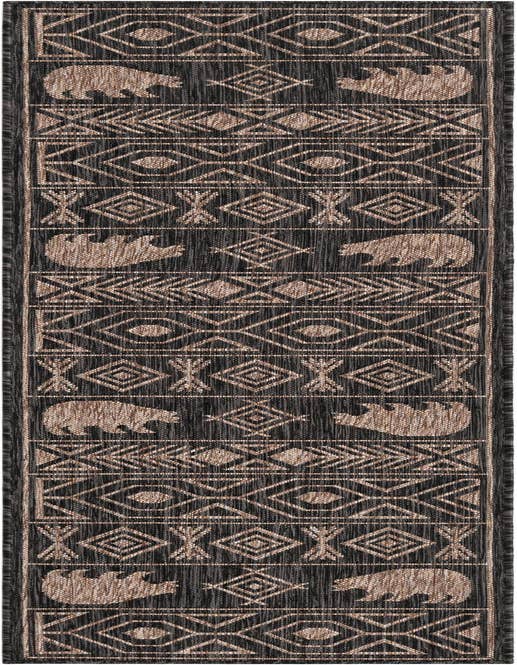Detail image of 2' x 8' Easy-Clean Southwestern Indoor / Outdoor Runner Rug