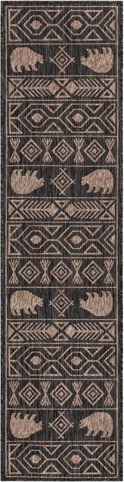 Detail image of 2' x 8' Easy-Clean Southwestern Indoor / Outdoor Runner Rug