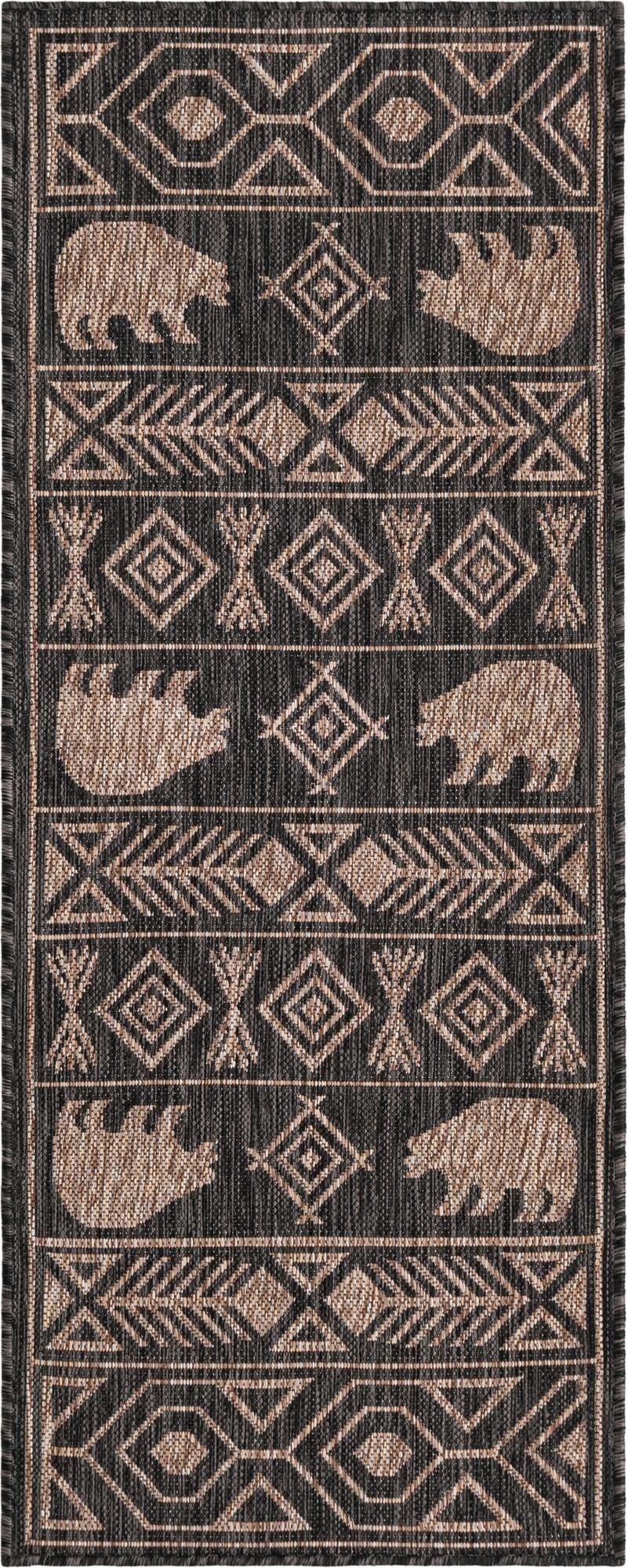 2' x 5' 3  Washable Southwestern Indoor / Outdoor Runner Rug