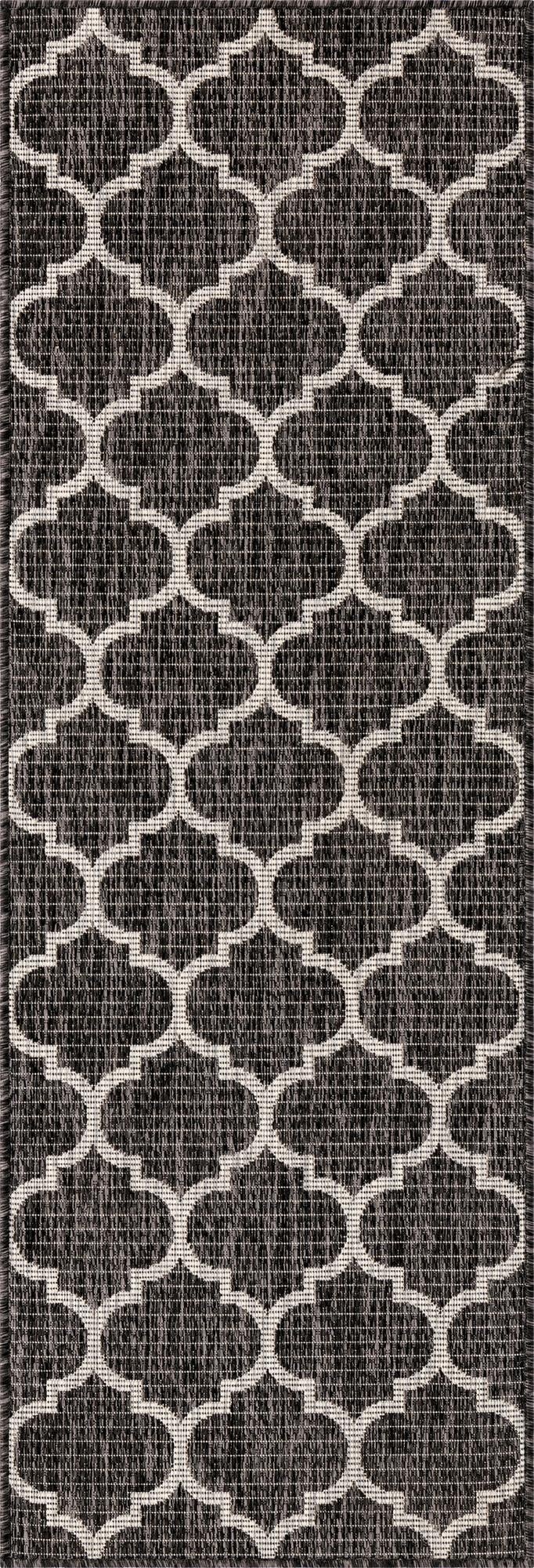 Primary image 2' x 6'  Washable Trellis Indoor / Outdoor Runner Rug